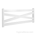 Durables Crossbuck White Vinyl Ranch Rail Horse Clôture